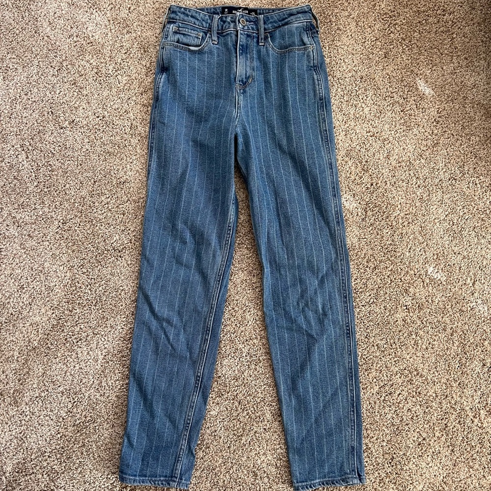 Pinstripe Mom Jeans